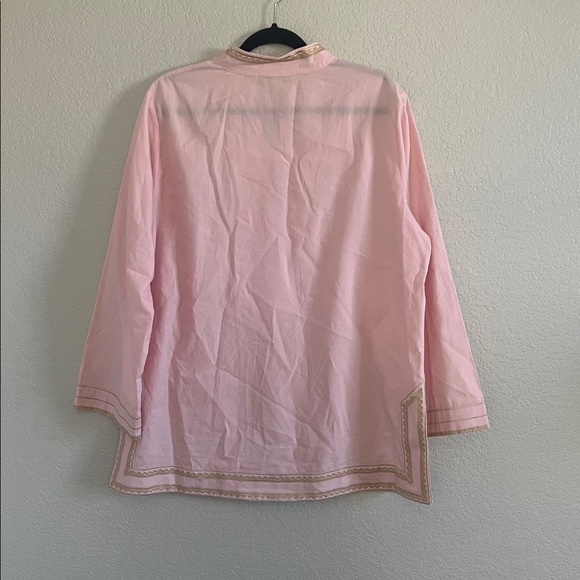 NicoBlu Maharani Tunic In Blush Pink Embroidered In Gold Filigree. Size XL - Picture 11 of 16